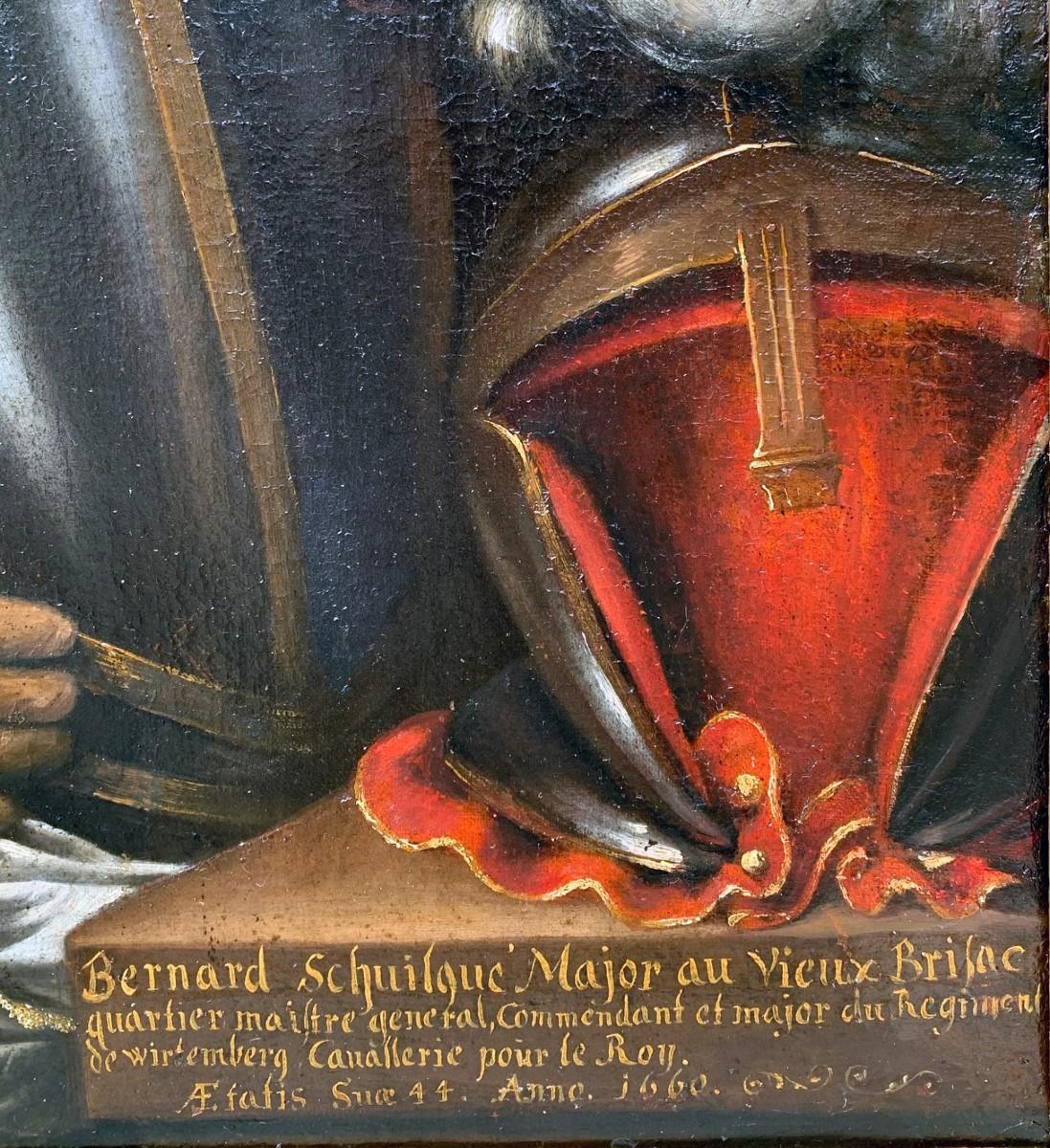 Portrait d’un militaire 1660 - Gray Portrait Painting by Unknown