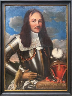 Antique Portrait d’un militaire 1660