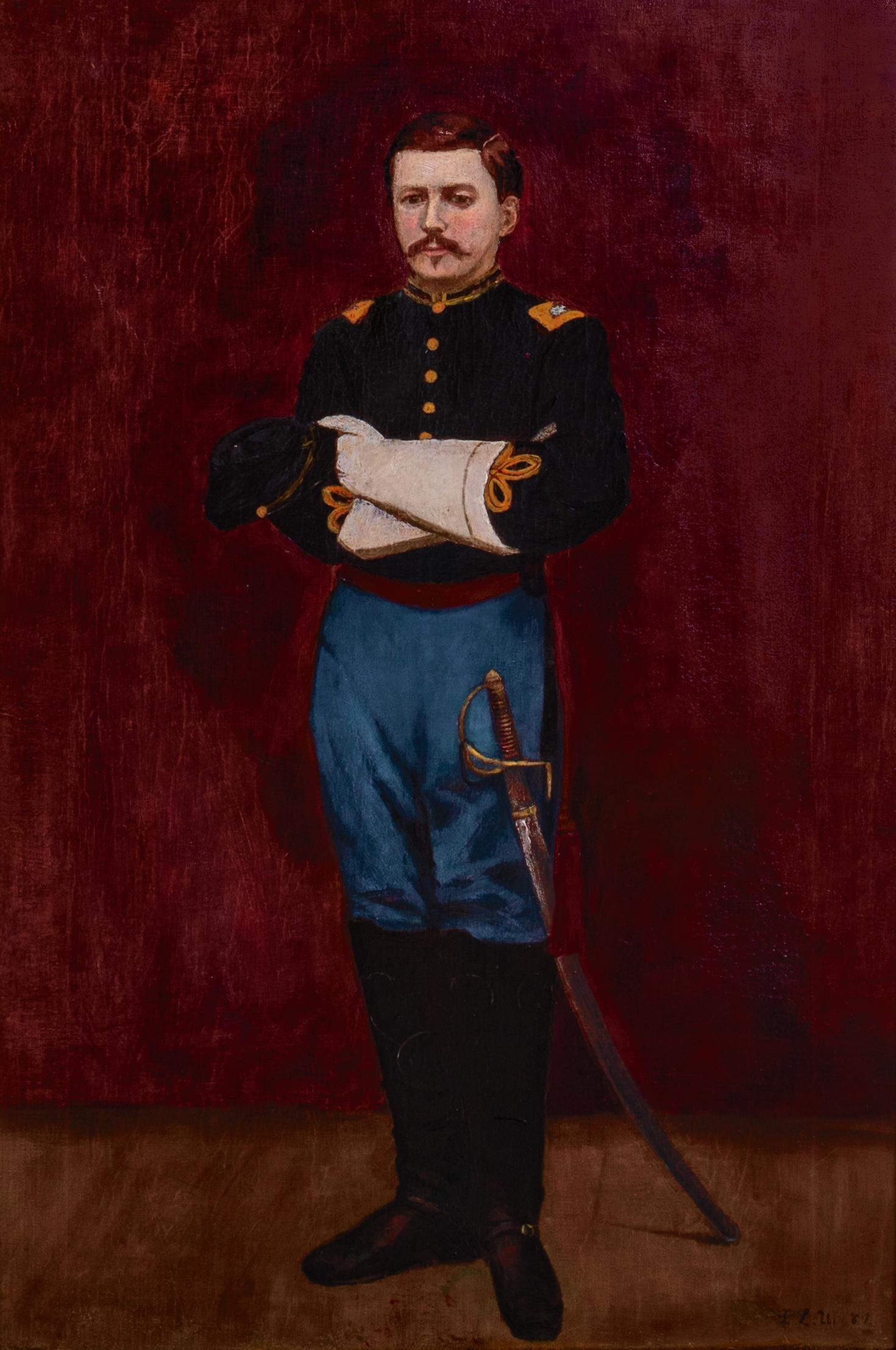 Portrait General George Brinton McClellan (1826-1885), 19th Century

Commanding General Of US Army to Abraham Lincoln, Governor of New Jersey

American School

Large 19th century military portrait of General B McClellan, oil on canvas. Excellent