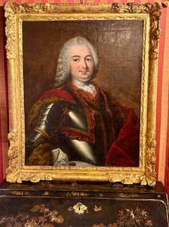 Ritratto gentilhomme en armure d'apparat XVIII