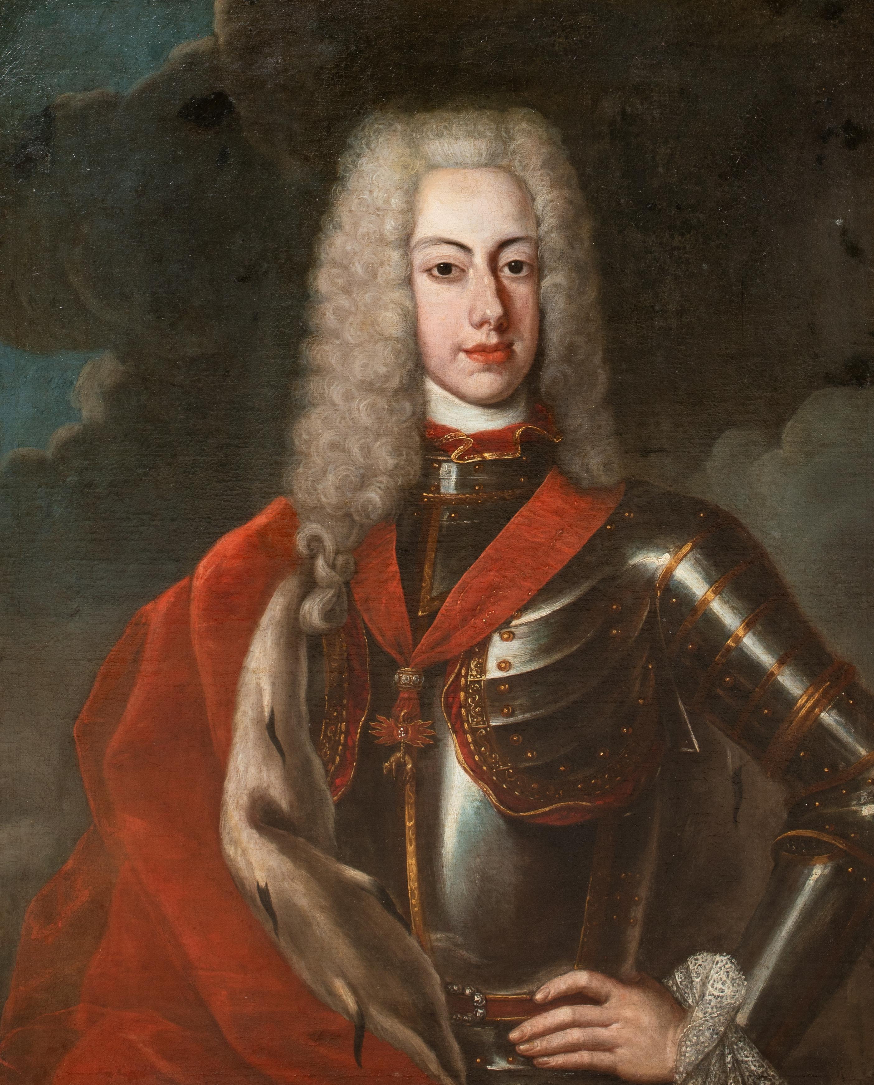 Portrait de l'empereur romain Charles VI (1685-1740), 18ème siècle Franz De Backer - Marron Portrait Painting par Unknown