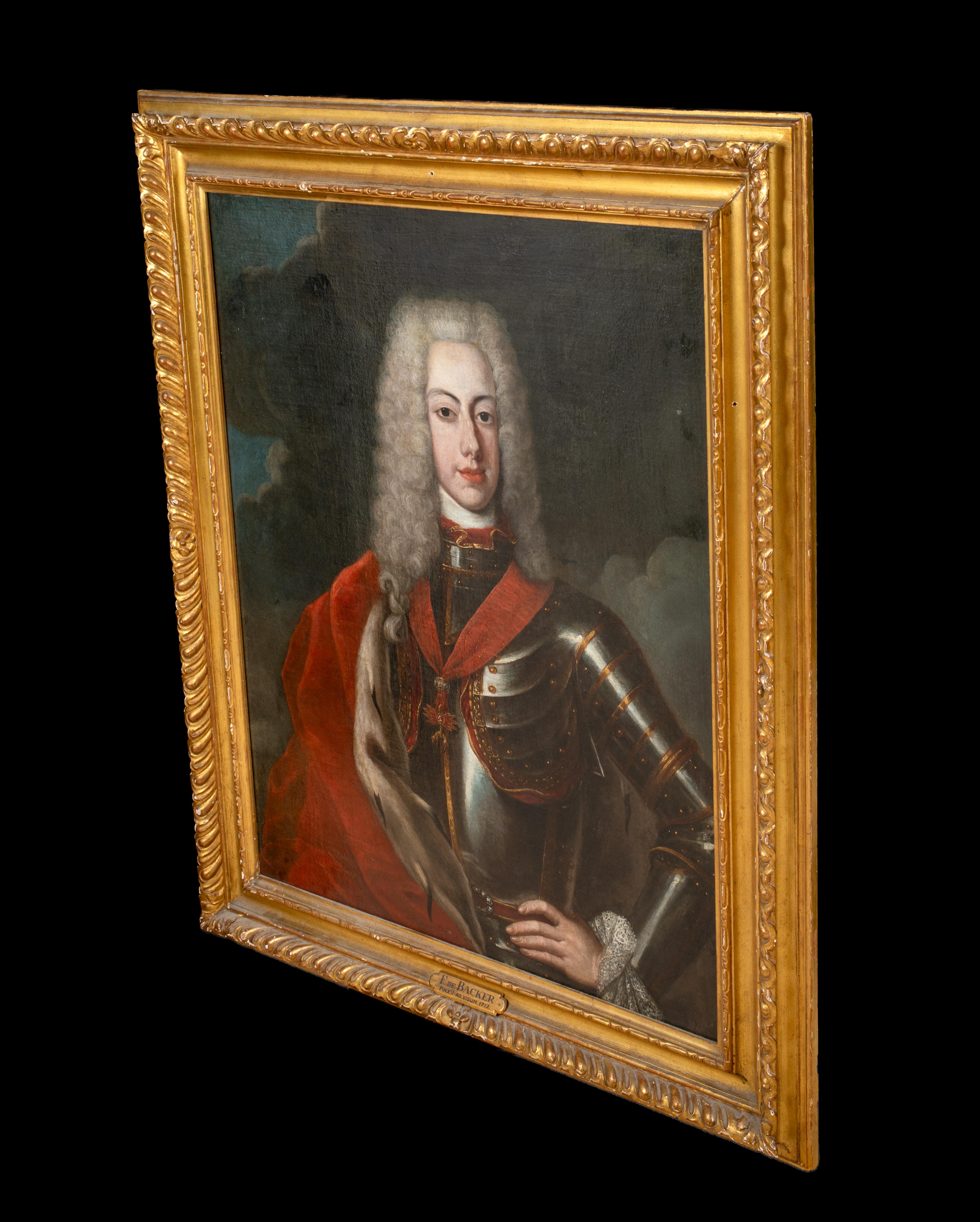 Portrait de l'empereur romain Charles VI (1685-1740), 18ème siècle Franz De Backer en vente 4