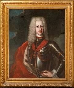 Portrait Holy Roman Emperor Charles VI (1685-1740), 18th Century Franz De Backer