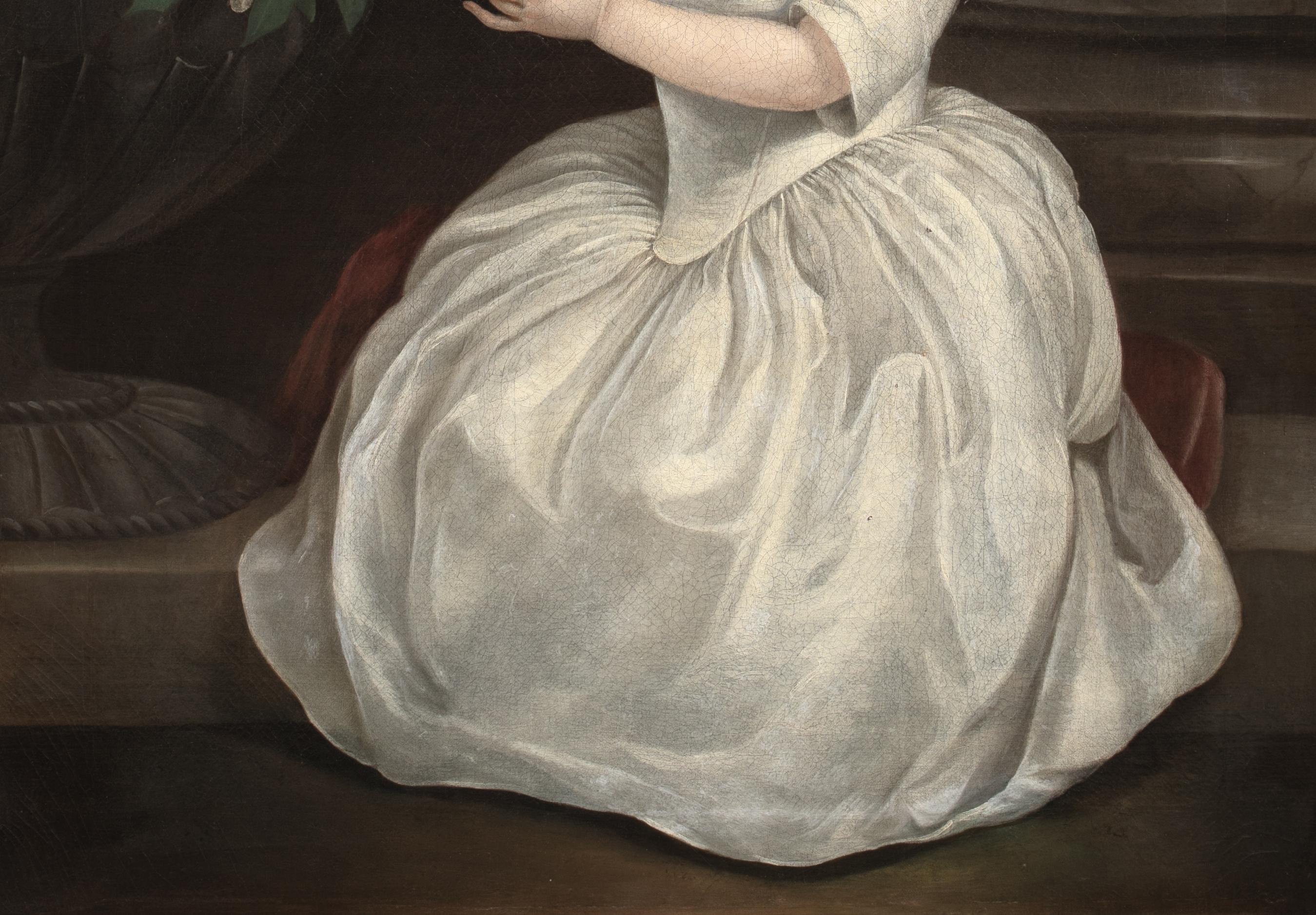 Portrait Identified as Frances Maria Fountayne (1730-1750), 18th Century im Angebot 6