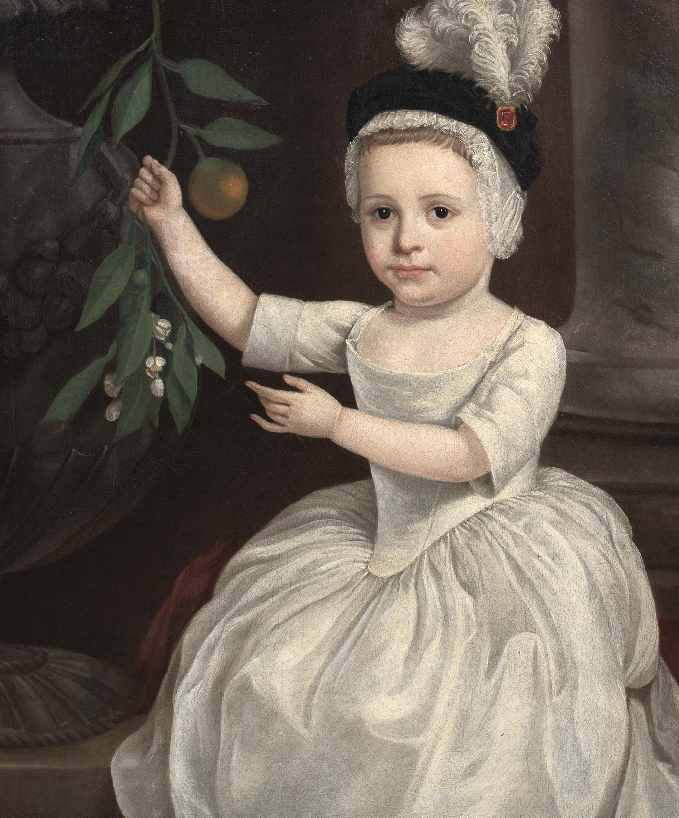 Portrait Identified as Frances Maria Fountayne (1730-1750), 18th Century im Angebot 1