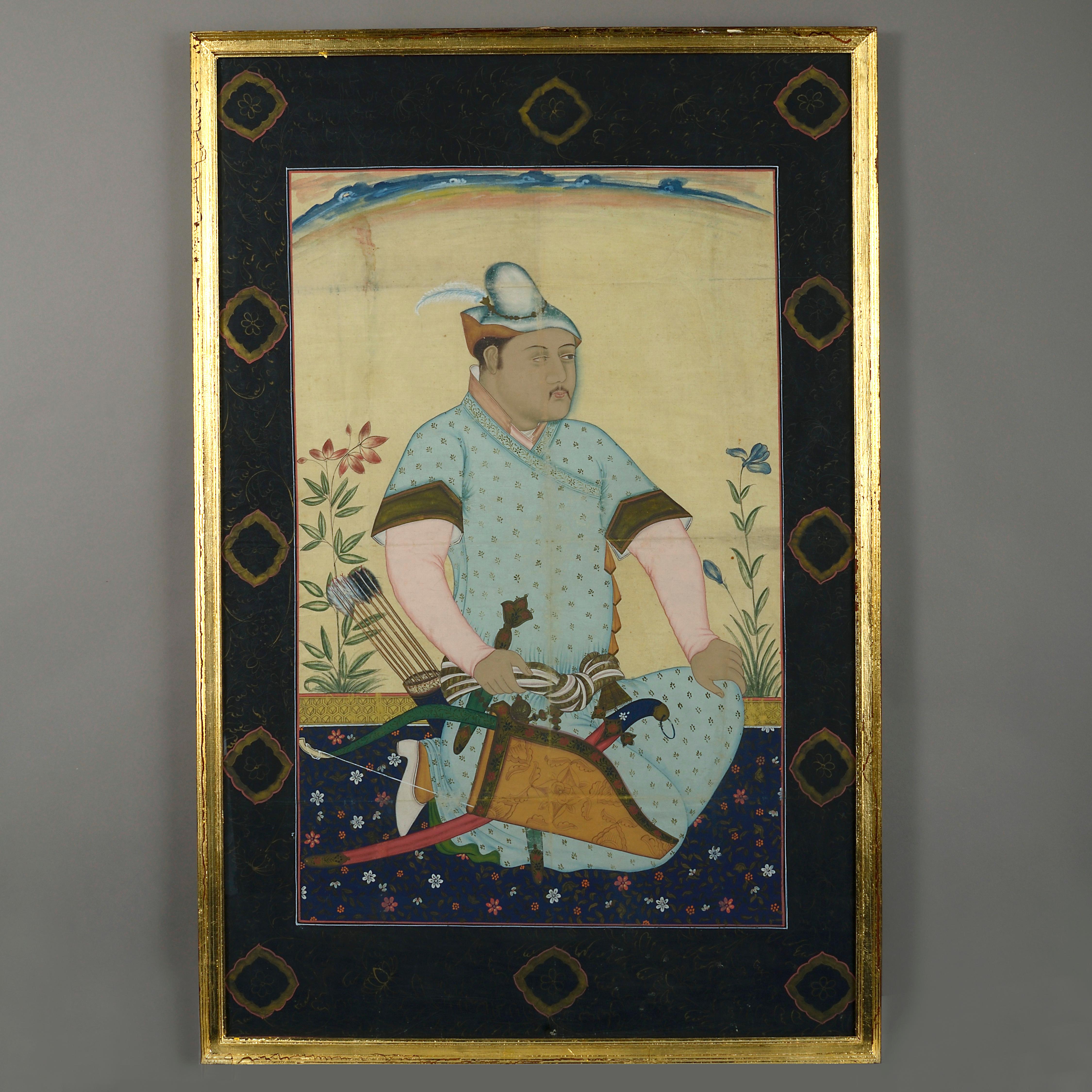 Portrait in Gouache of an Indian Huntsman