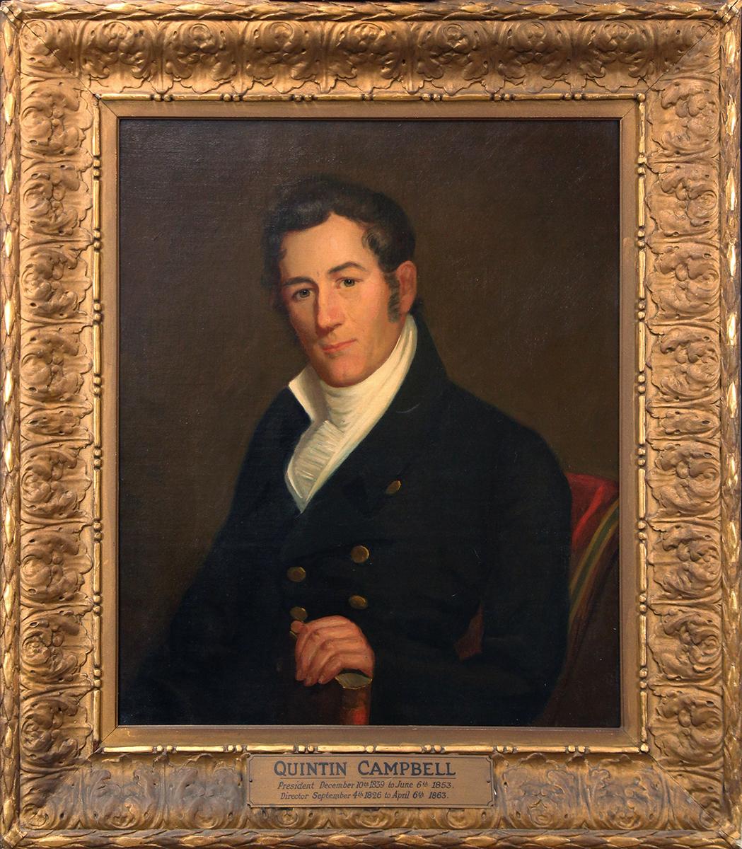 Portrait du marchand de Philadelphie du 19e siècle, Quintin Campbell - Painting de Unknown