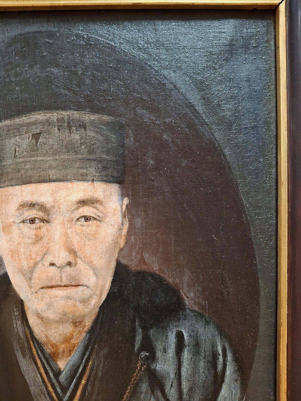 Ritratto di un gentiluomo giapponese del XIX secolo - Portrait Painting Nero di Unknown