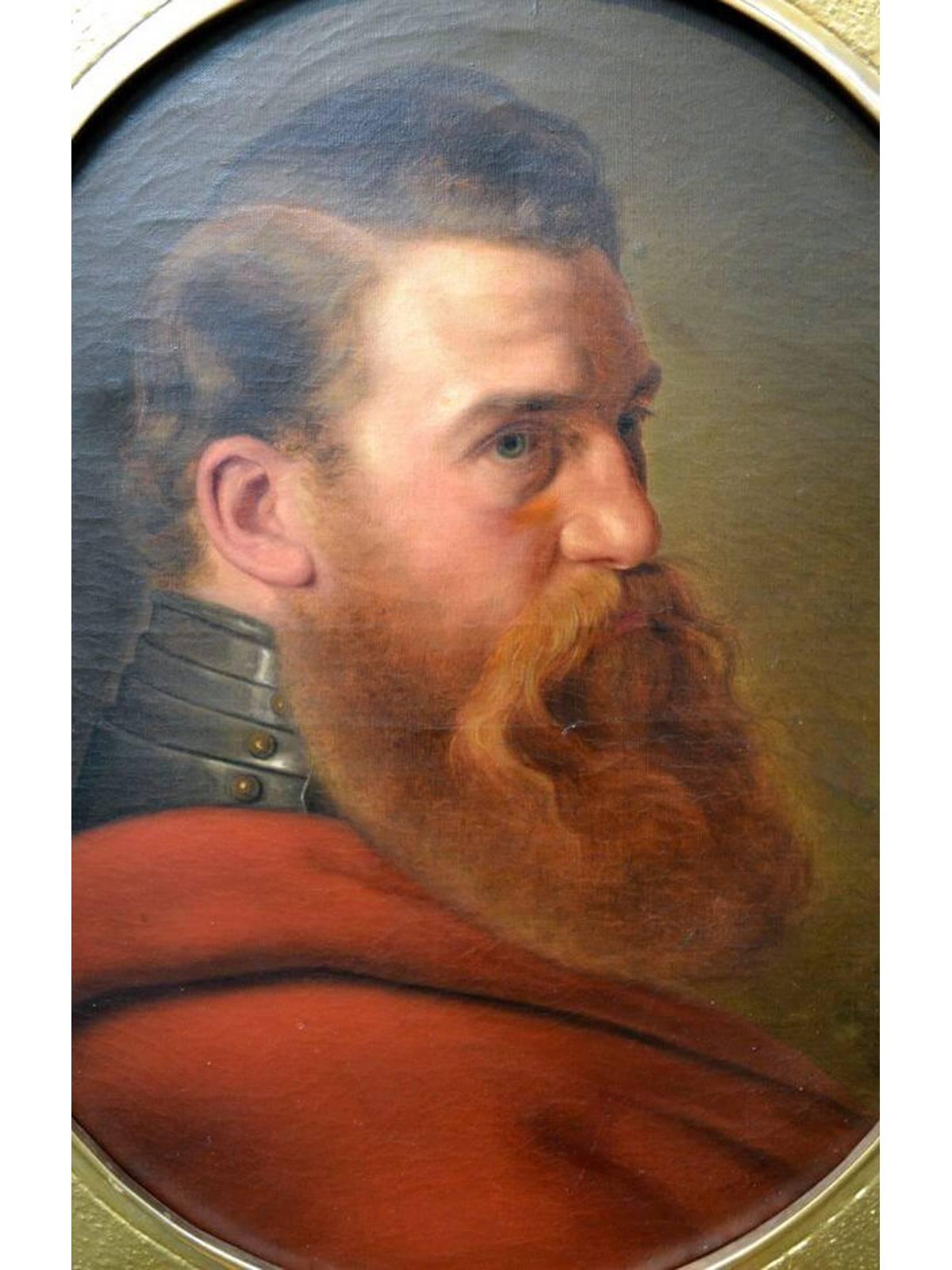 Portrait of a Bearded French Military Officer – Painting von Unknown