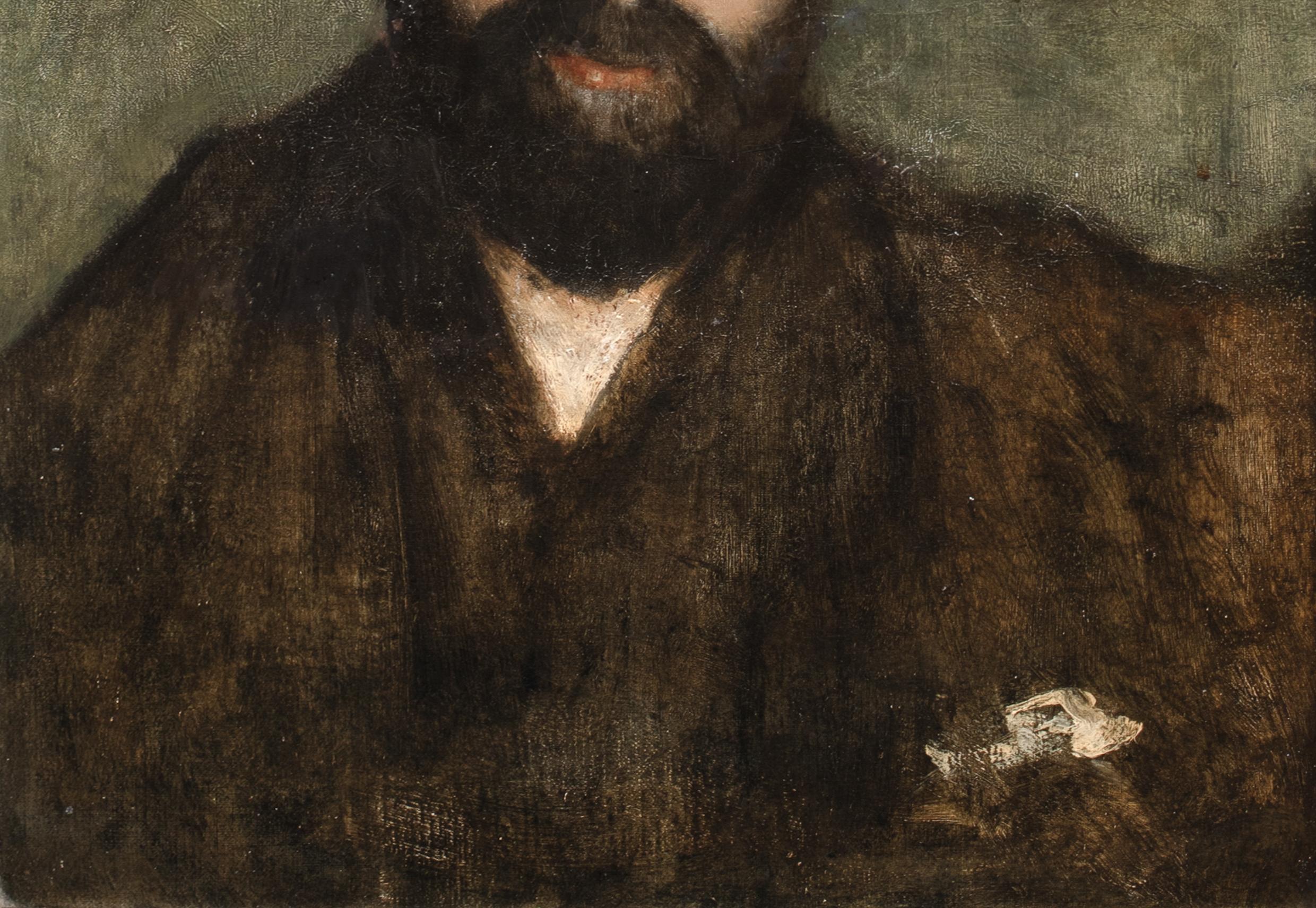 Portrait of a Bearded Gentleman, 19th Century School of Edgar Degas (1834-1917) im Angebot 6