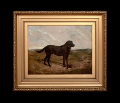 Portrait of a Black Labrador Retriever, 19th Century by Collender Goldsmith