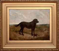 Portrait of a Black Labrador Retriever, 19th Century by Collender Goldsmith