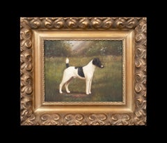 Portrait Of A Black & White Jack Russell Terrier, 19th Century HENRY CROWTHER