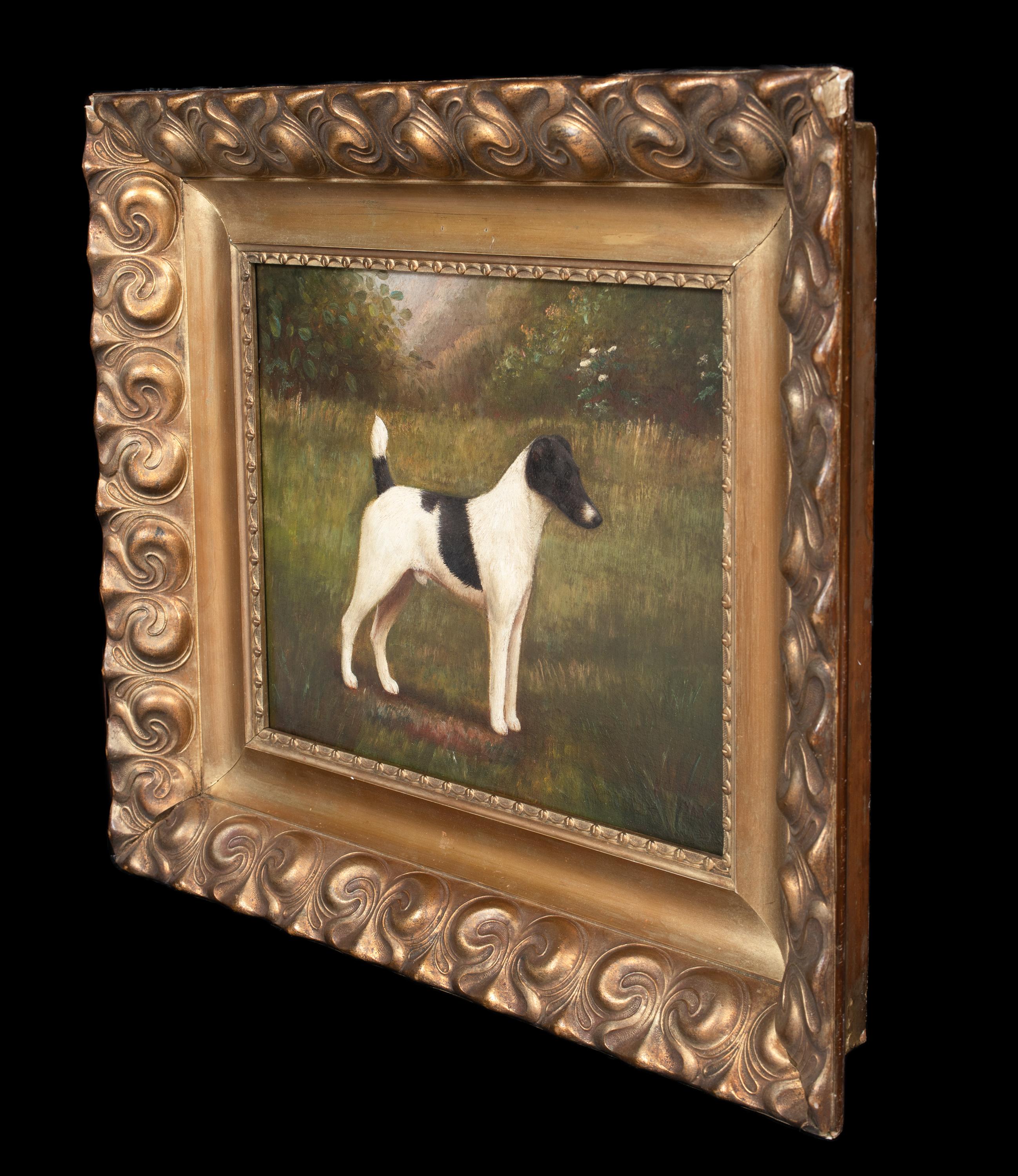  Portrait Of A Black & White Jack Russell Terrier, 19th Century HENRY CROWTHER For Sale 5