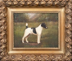 Portrait Of A Black & White Jack Russell Terrier, 19th Century HENRY CROWTHER