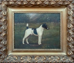  Portrait Of A Black & White Jack Russell Terrier, 19th Century HENRY CROWTHER