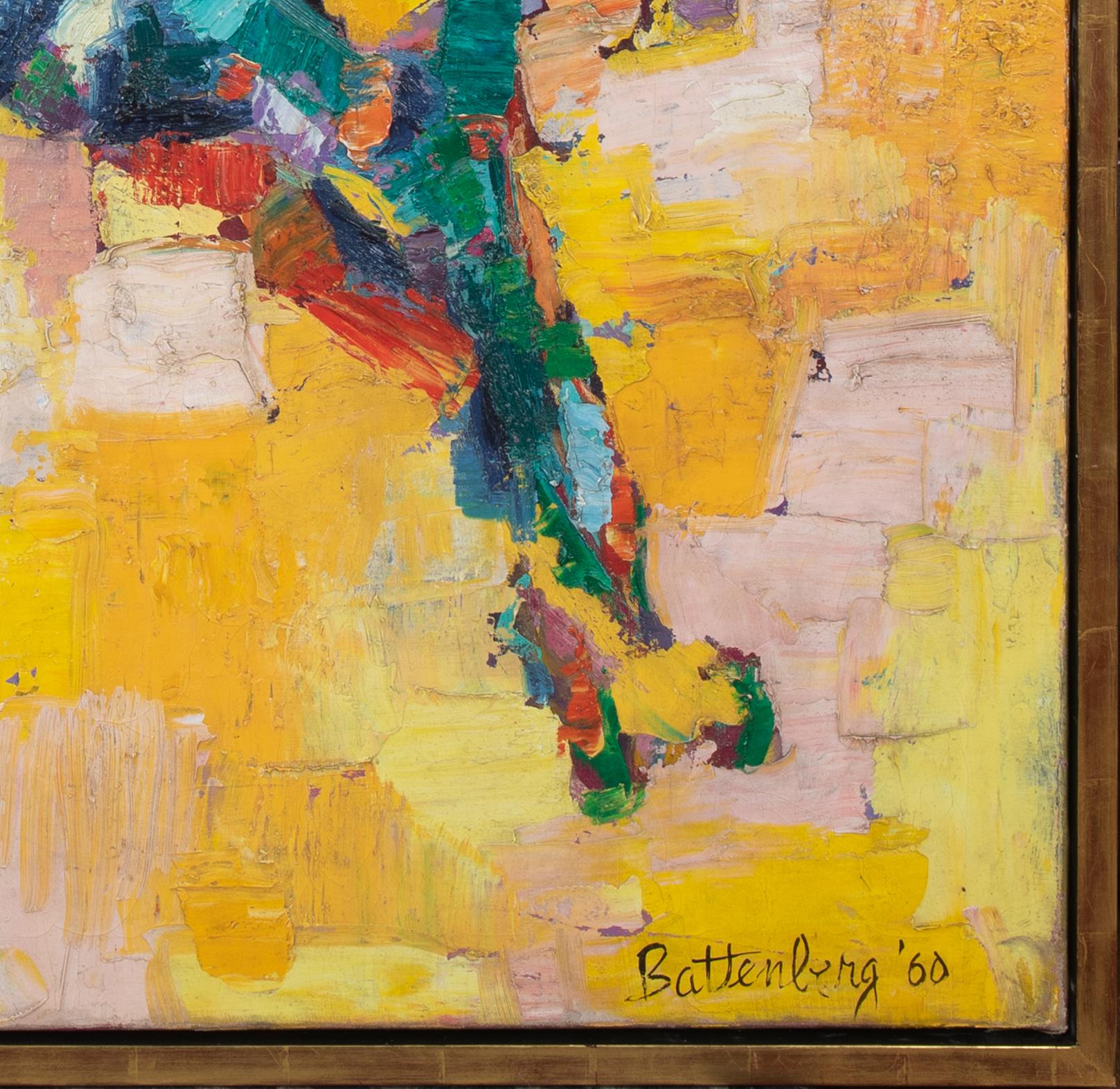 Portrait Of A Boxer Dog, dated 1960

John Battenberg (1936-2013) New York Abstract Painter

Large 1960 American Abstract portrait of a Boxer Dog, oil on canvas by John Battenberg. Excellent quality and condition study of the dog and a leading