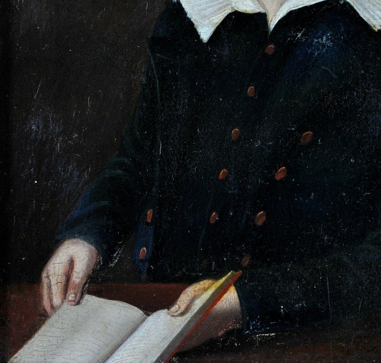 Unknown - Portrait of a Boy - 18th Century French Oil on Panel Antique ...