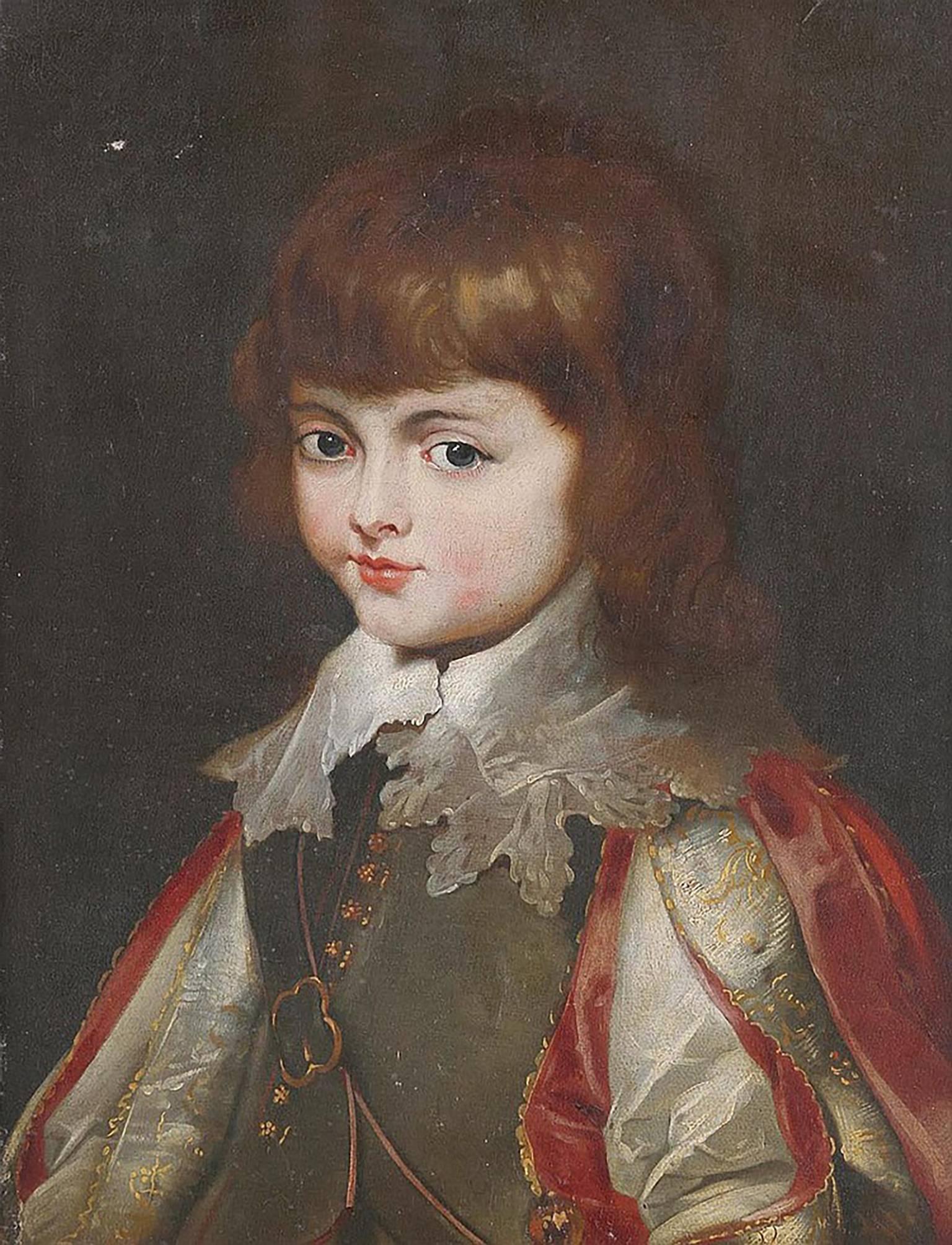 Portrait of a Boy Continental School, 18th Century - Painting by Unknown