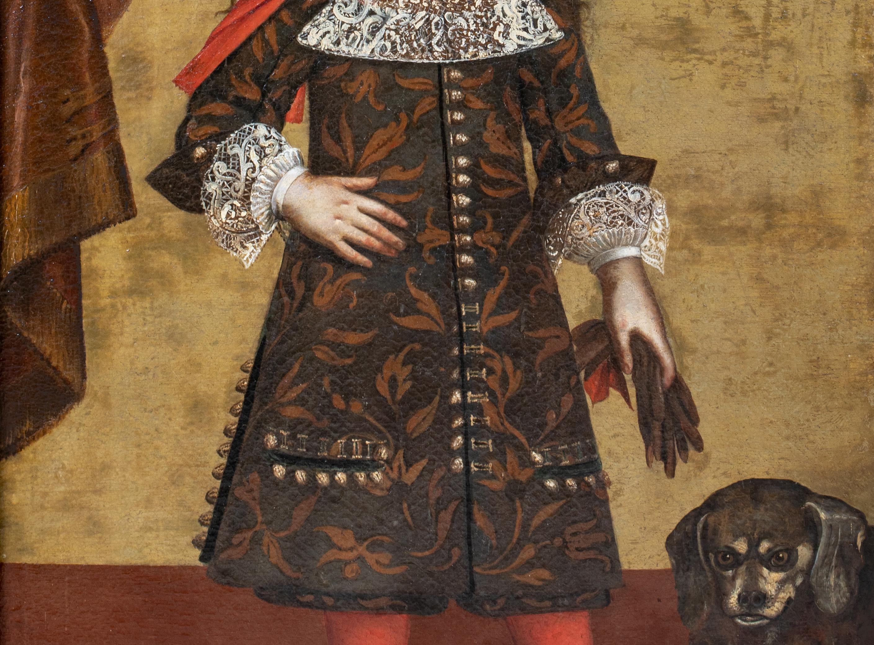 Portrait d'un garçon et d'un chien, 17e siècle   École piémontaise vers 1620 6