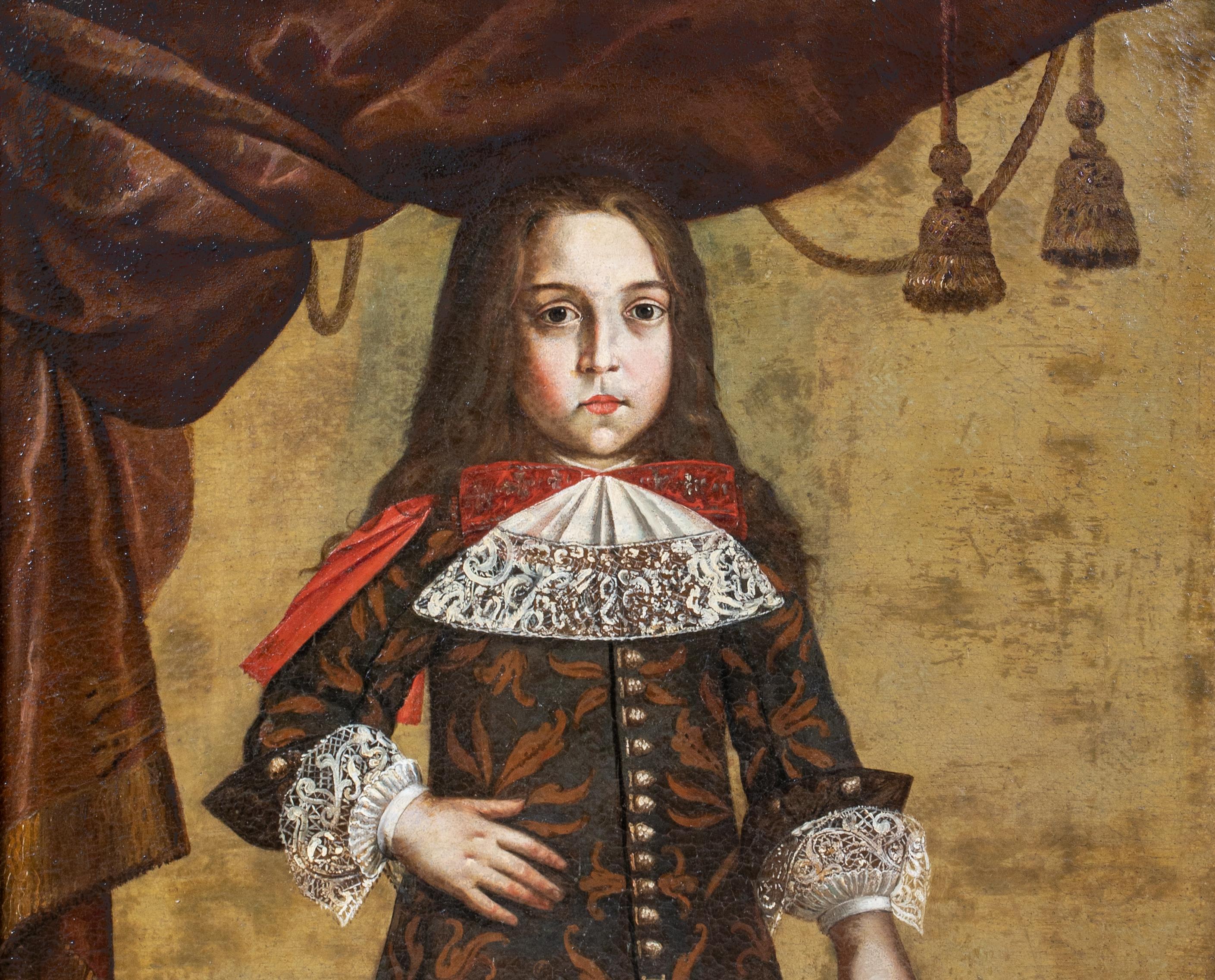 Portrait d'un garçon et d'un chien, 17e siècle   École piémontaise vers 1620 2