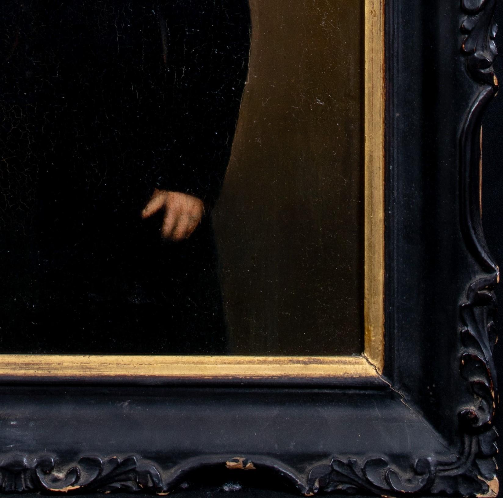 Portrait of a British Hong Kong Diplomat, circa 1890  Chinese School - - Black Portrait Painting by Unknown