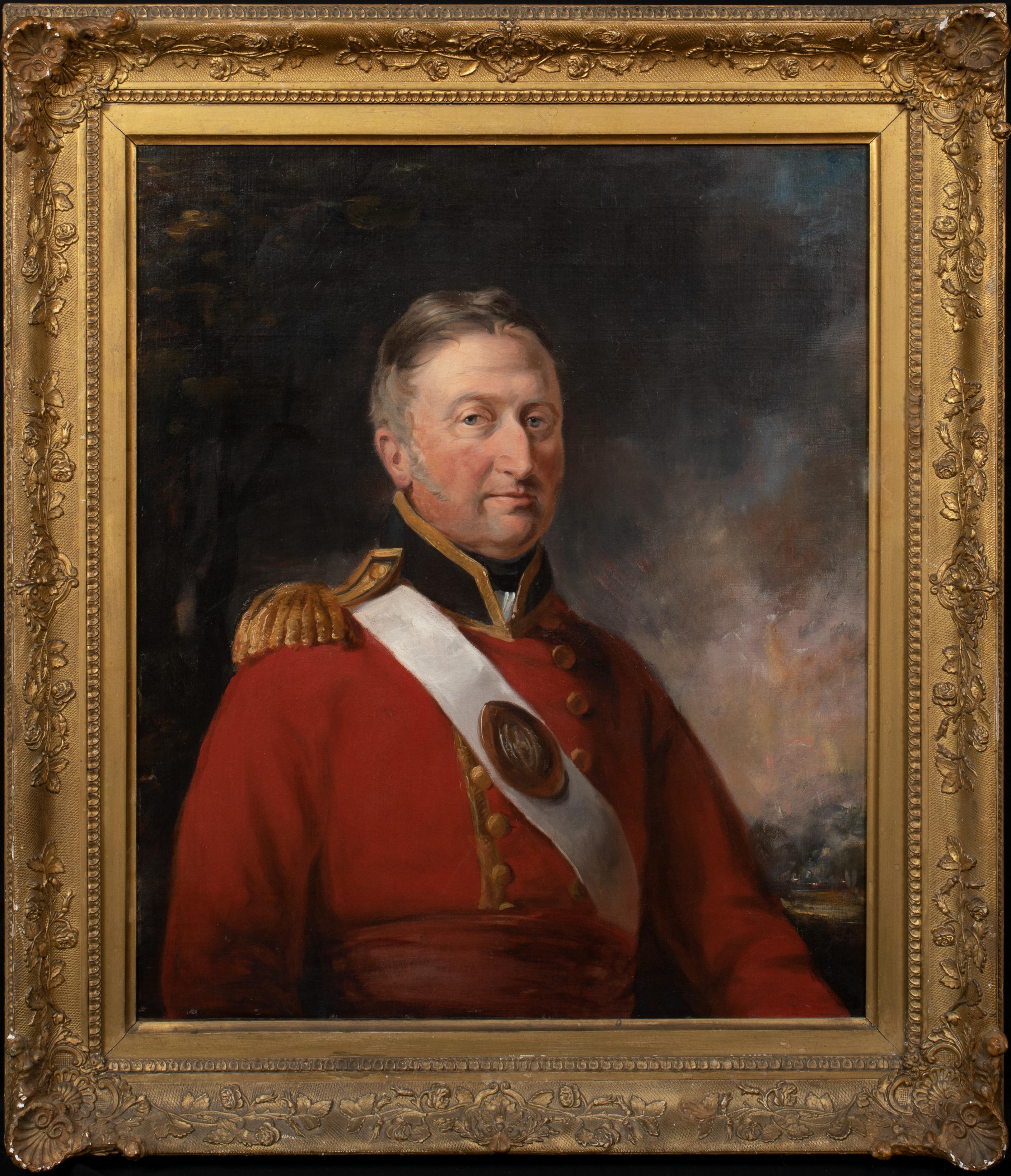 Unknown Portrait Painting - Portrait Of A British Military Officer, circa 1810 - Napoleonic Wars Era
