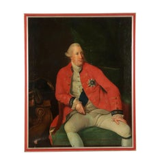 Portrait of a British Navy's Officer, Oil on Canvas 18th Century