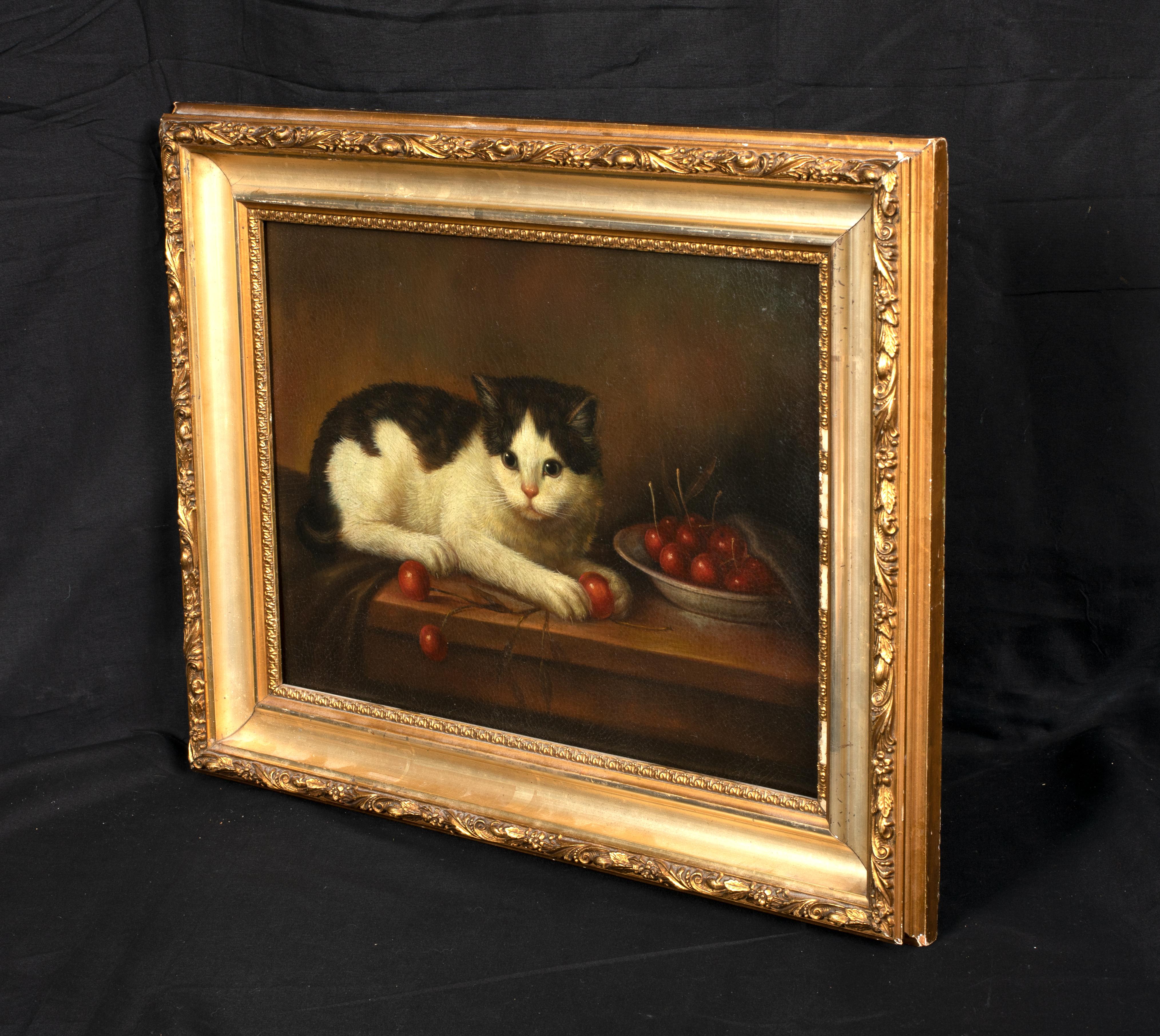 1800s cat painting