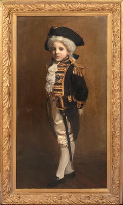 Antique  Portrait Of A Child As Lord Nelson, 19th Century   FRANK THOMAS COPNALL