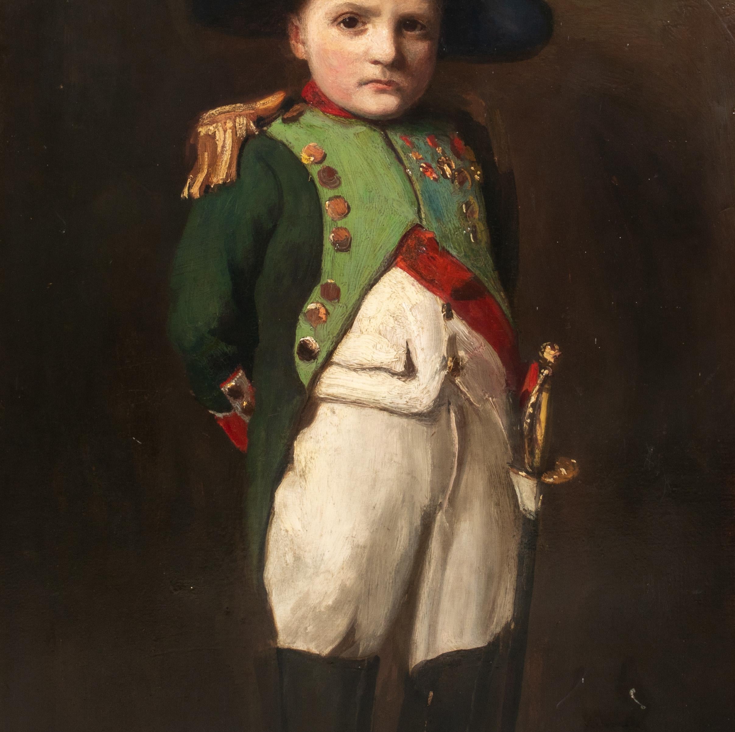 Portrait d'un enfant en Napoléon Bonaparte, 19e siècle   FRANK THOMAS COPNALL  en vente 7
