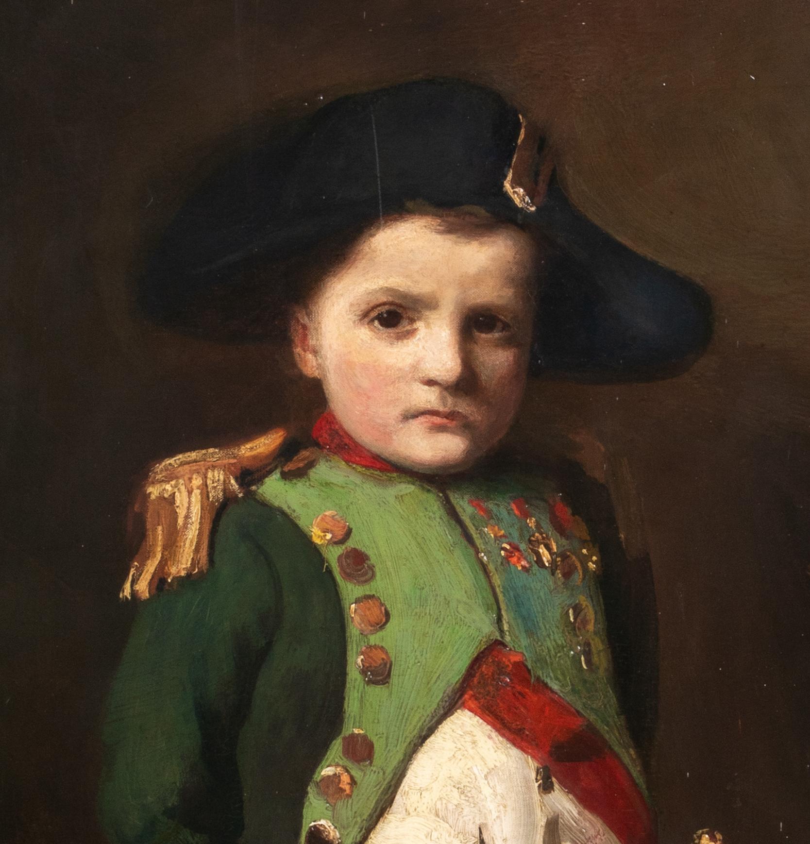 Portrait d'un enfant en Napoléon Bonaparte, 19e siècle   FRANK THOMAS COPNALL  en vente 4