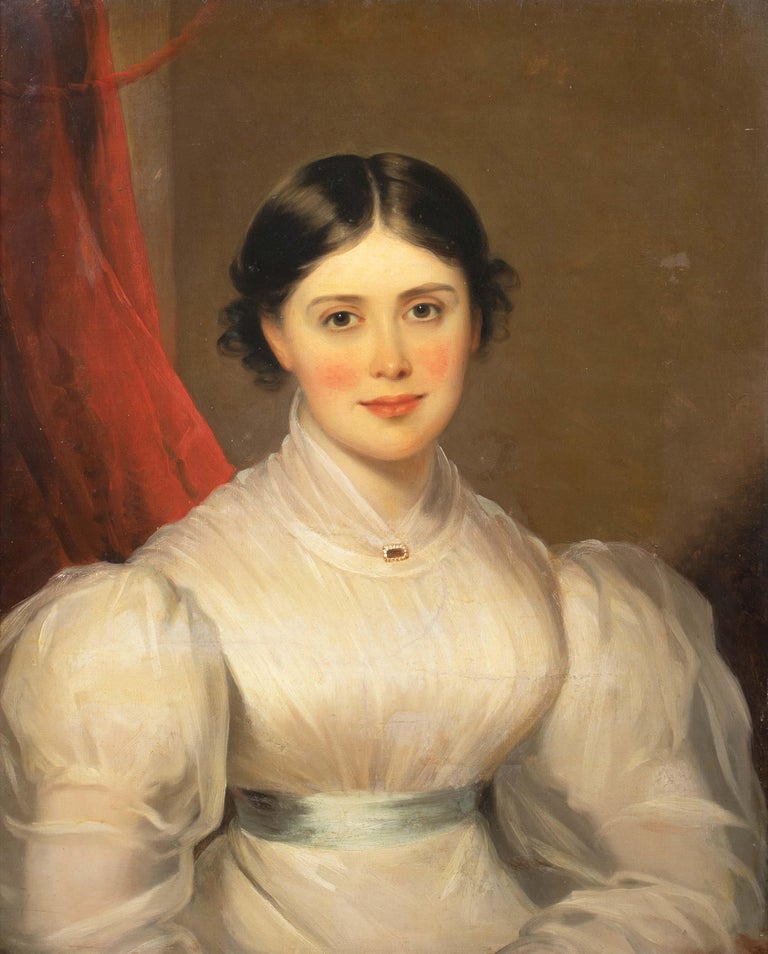 Unknown Portrait Painting - Portrait Of A Eliza Wilson, circa 1830