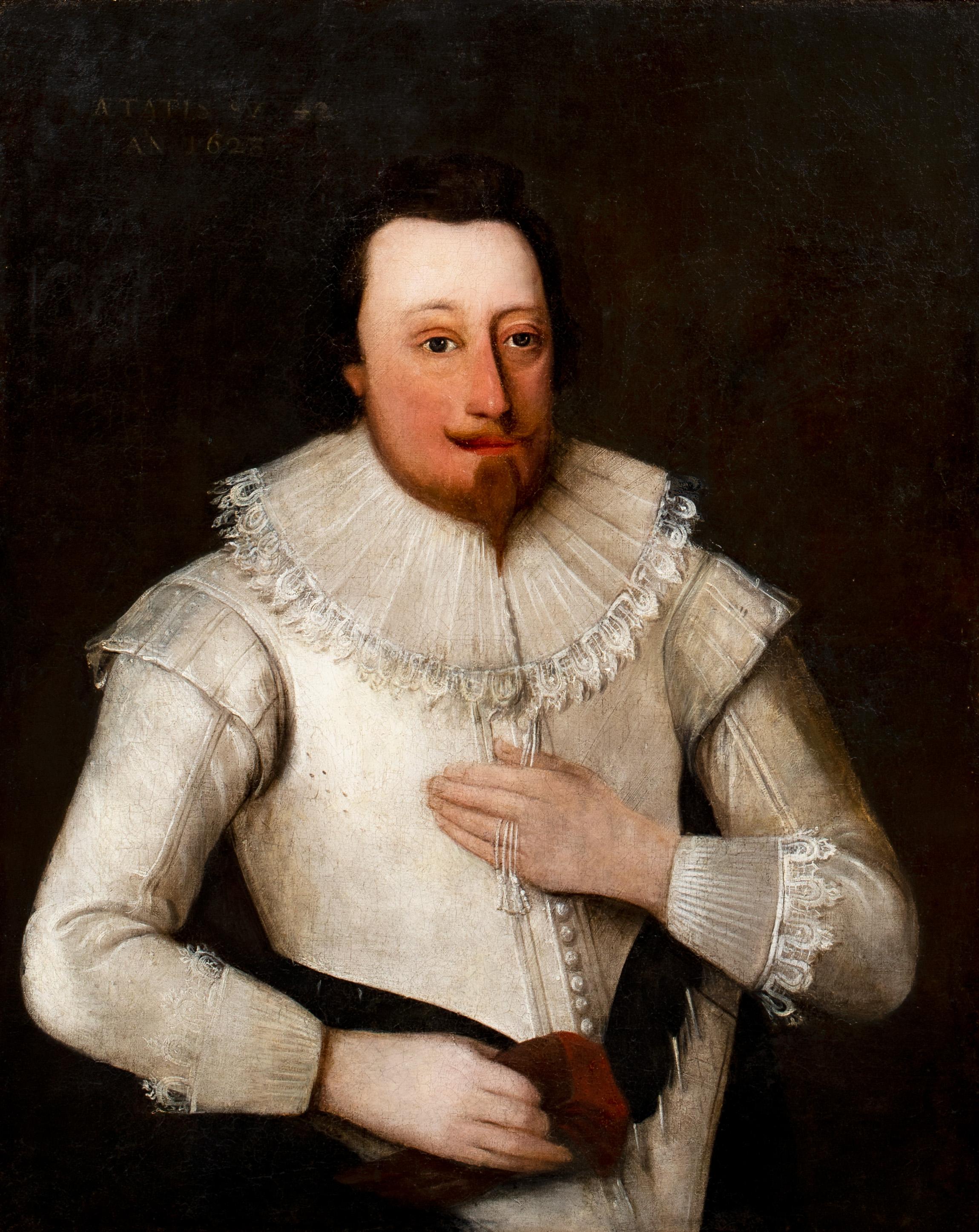 Portrait Of A Elizabethan Gentleman   Traditionally Identified As Edmund Spenser - Painting by Unknown