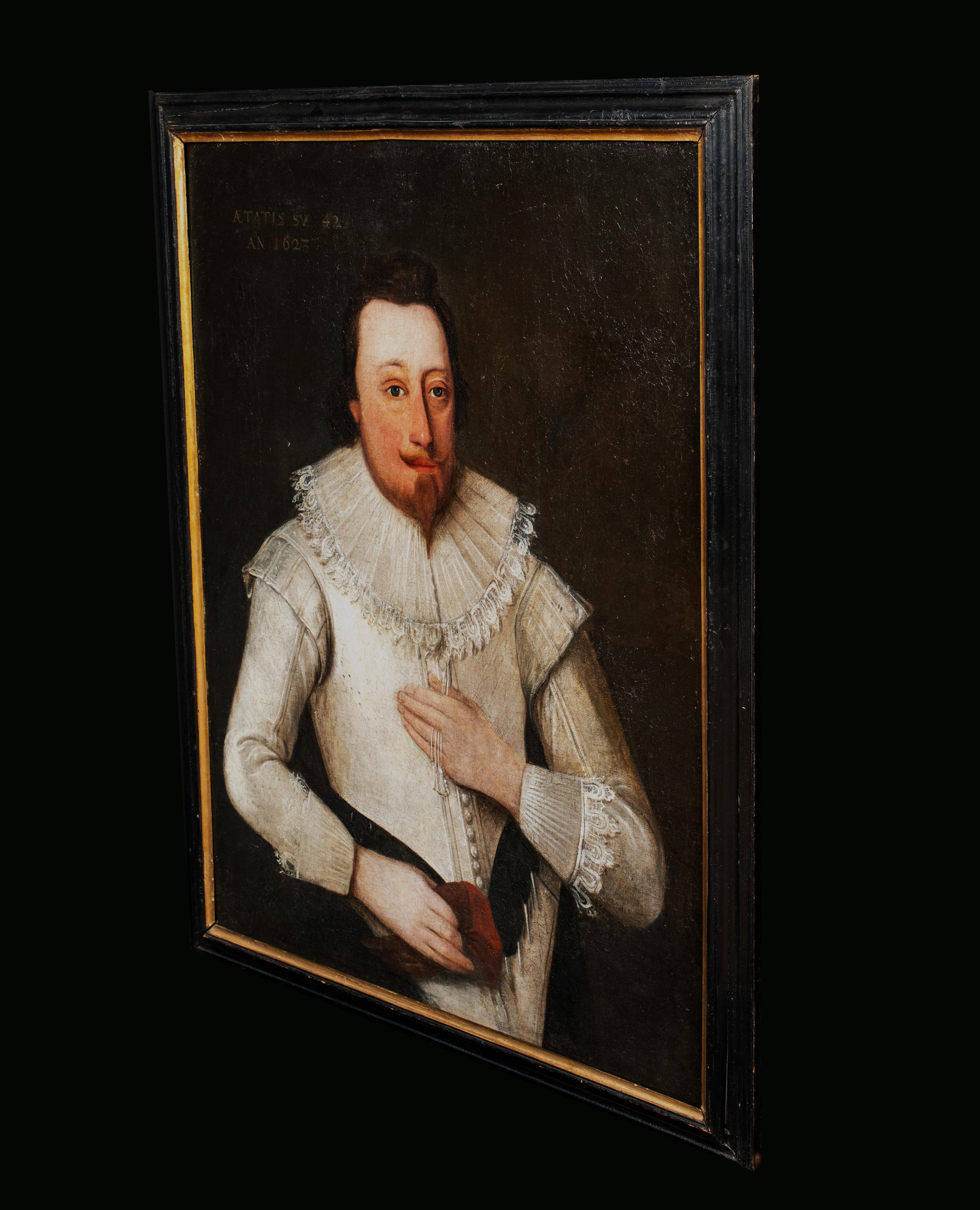 Portrait Of A Elizabethan Gentleman 

Traditionally Identified As Edmund Spenser (1552-1599)

Large Elizabethan School portrait of gentleman traditionally identified as poet Edmund Spenser, oil on canvas. Excellent quality and condition half length