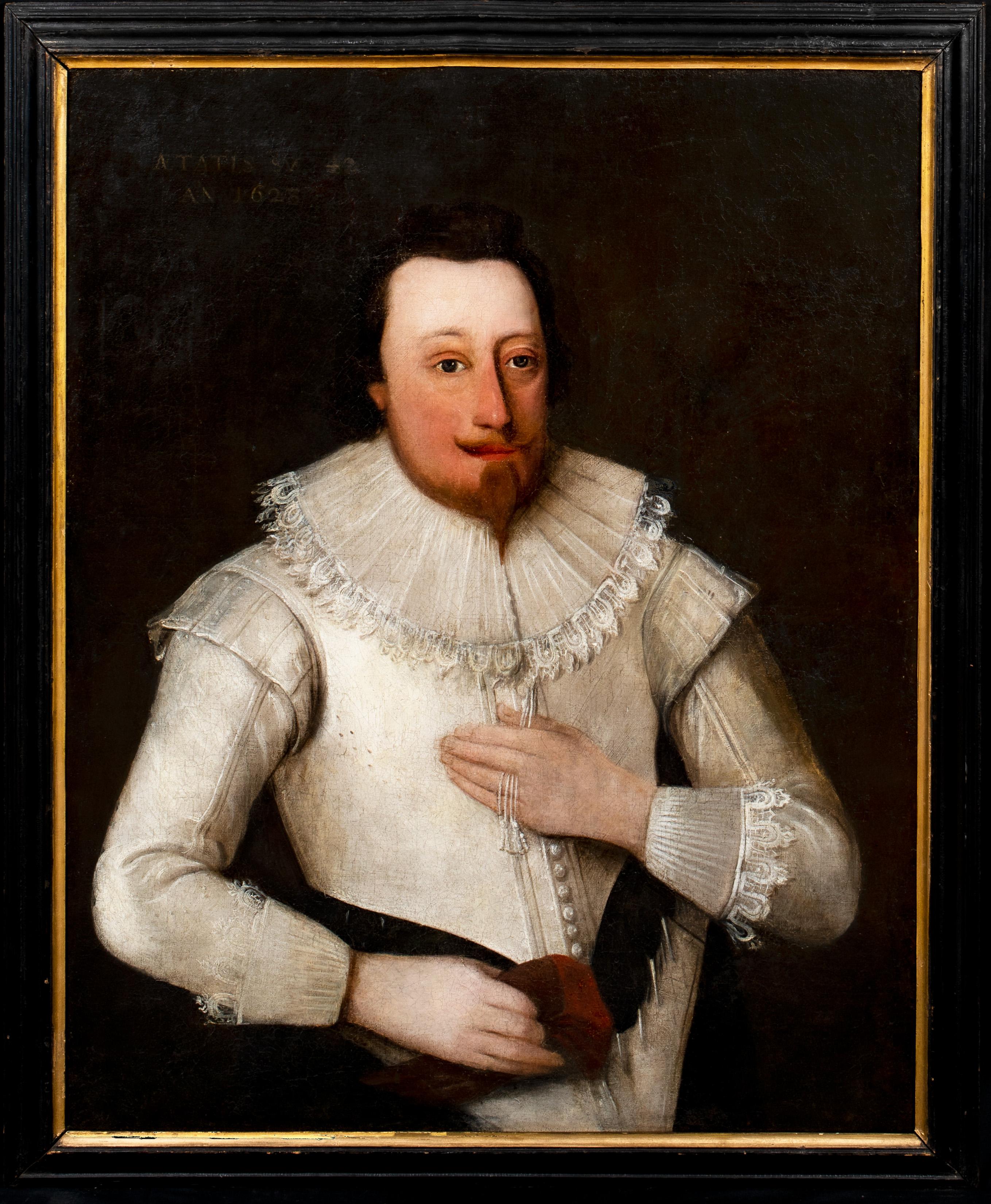 Unknown Portrait Painting - Portrait Of A Elizabethan Gentleman   Traditionally Identified As Edmund Spenser