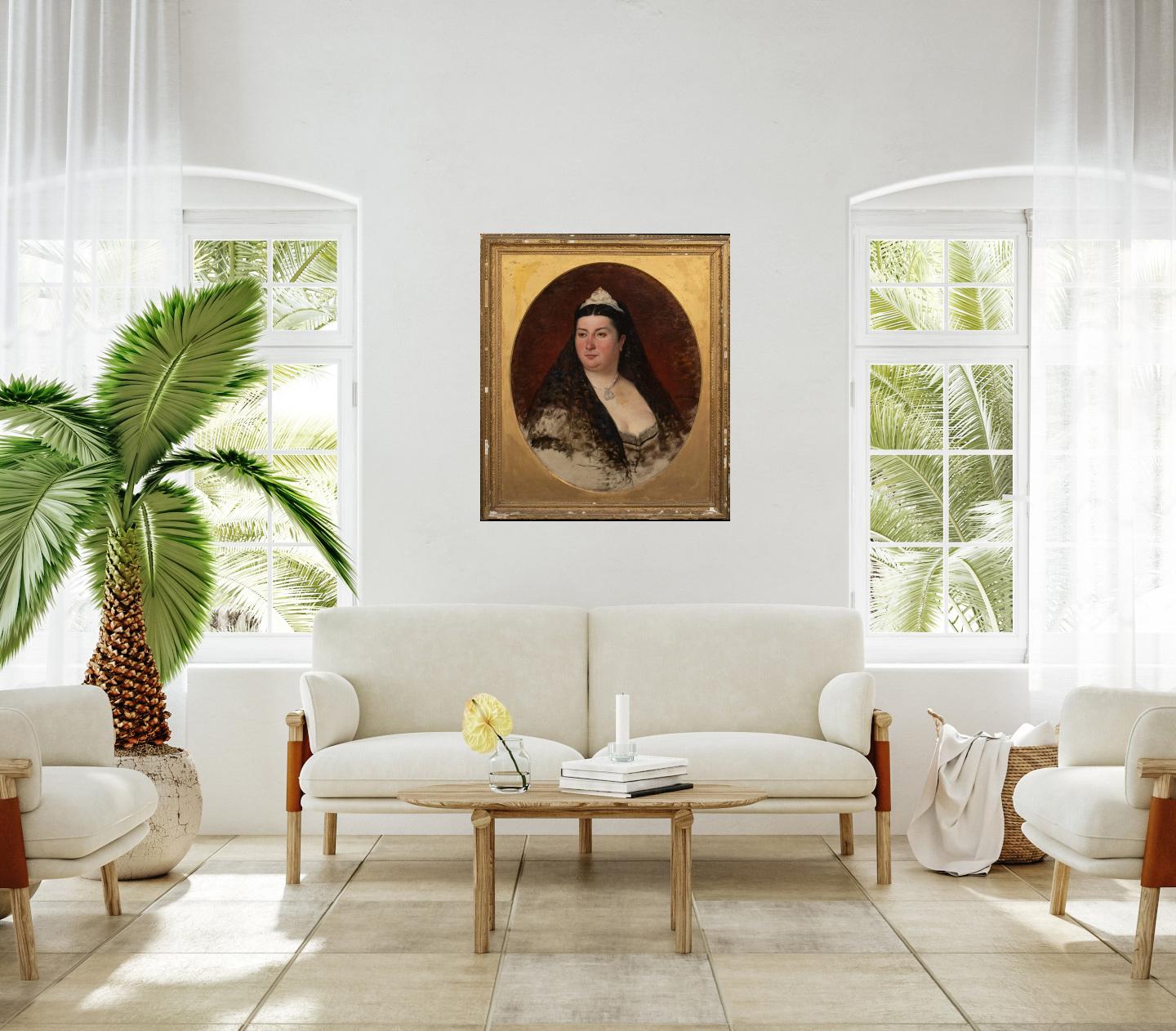 Portrait d'une princesse, 19e siècle en vente 1