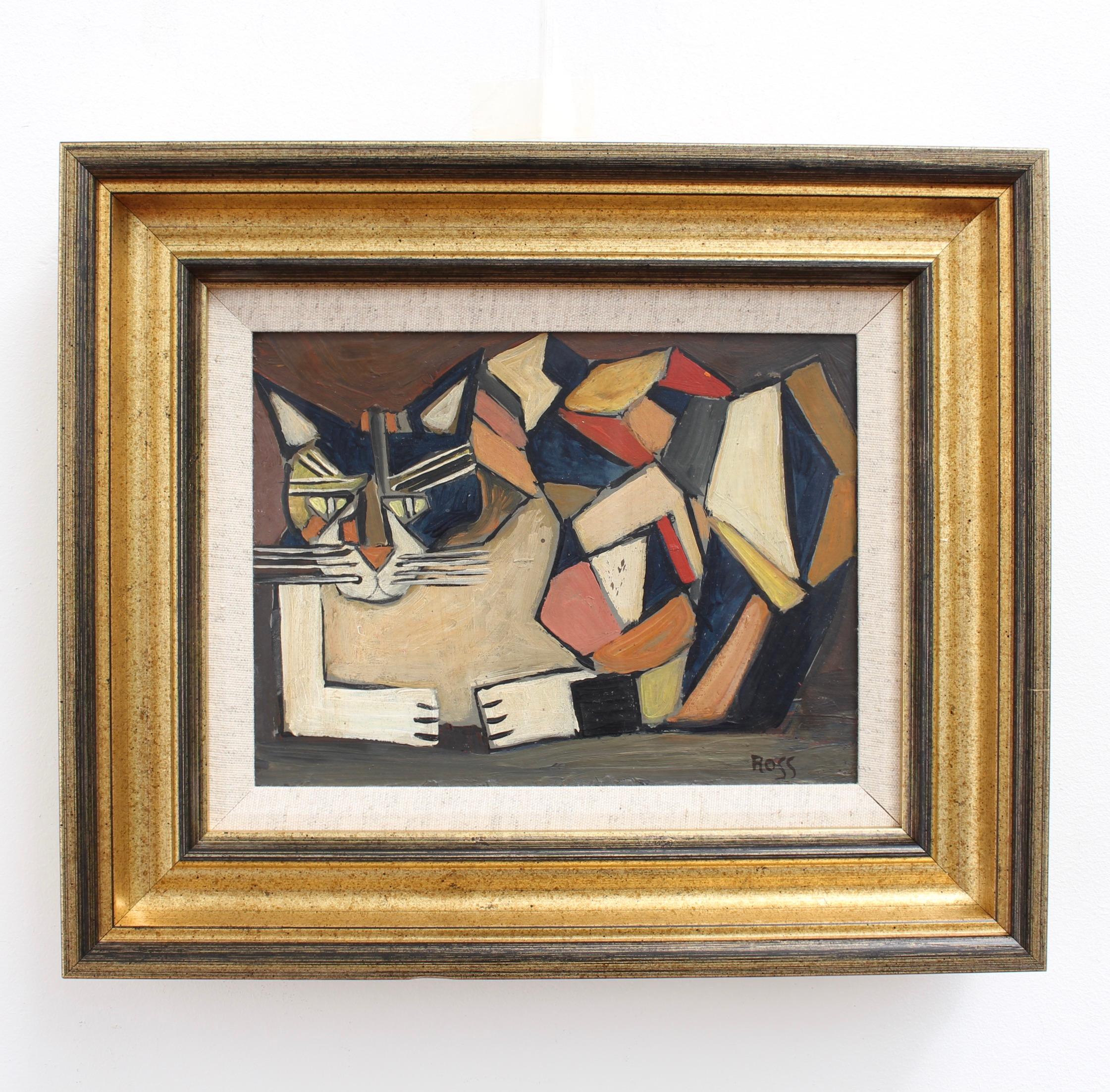 'Portrait of a Feline' by Ross  - Painting by Unknown