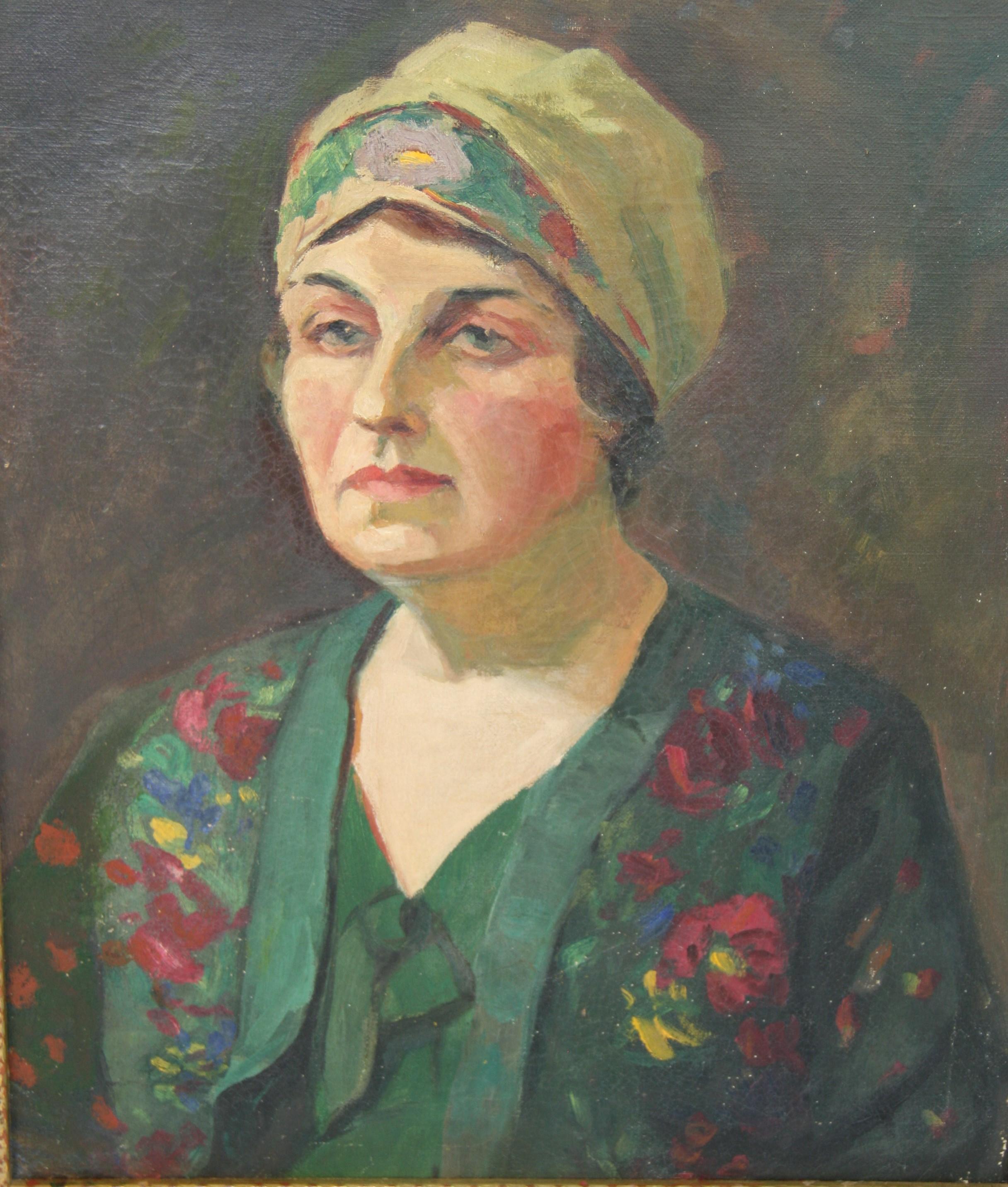 Portrait Of a French Aristricatic Lady - Brown Portrait Painting by Unknown