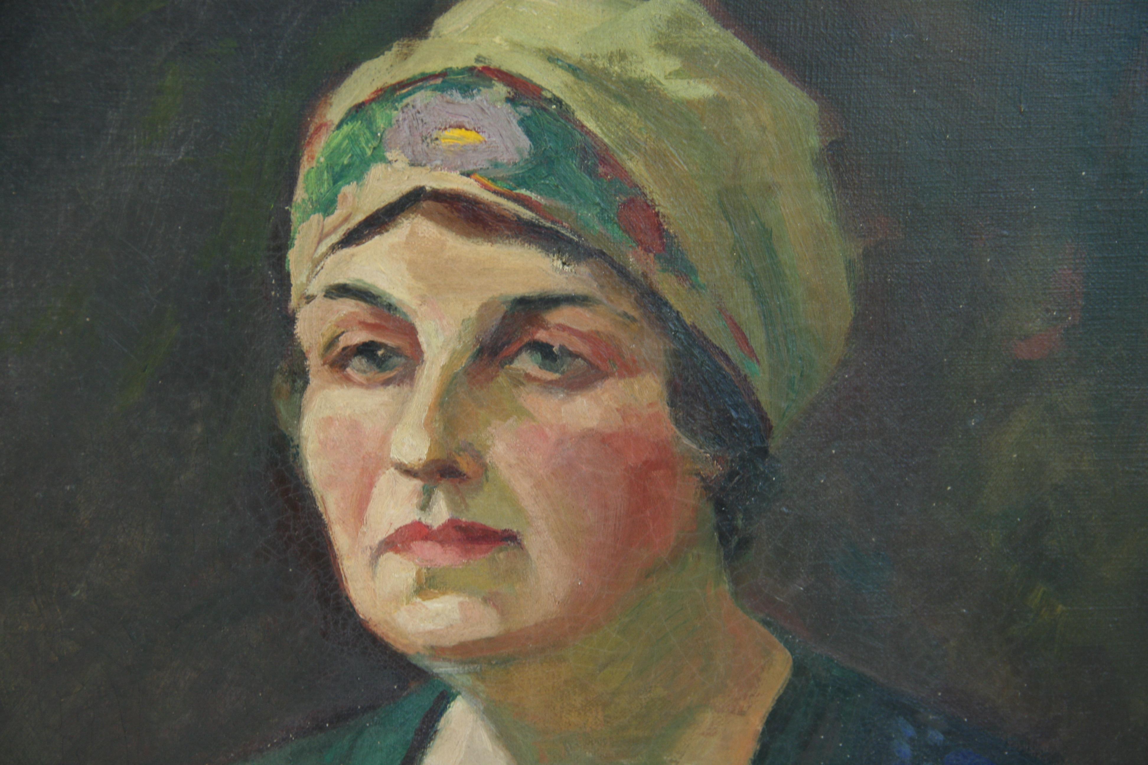 6128 Portrait of a French woman
Set in a gilt frame

Image size 15.5x19.5