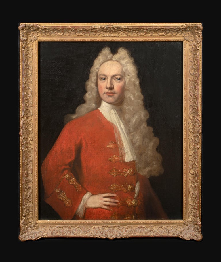 Portrait Of A Gentleman, 18th Century  - Brown Portrait Painting by Unknown