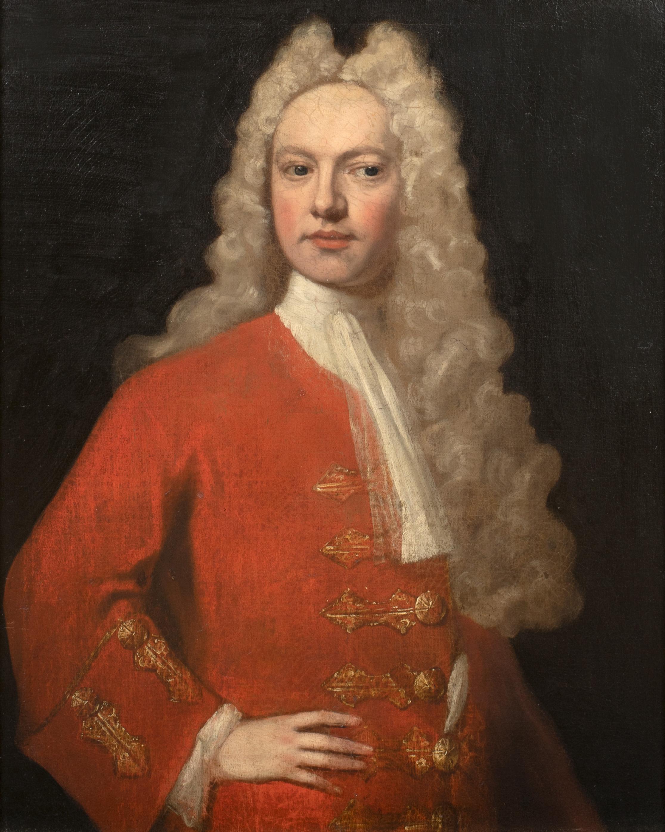 Unknown Portrait Painting - Portrait Of A Gentleman, 18th Century 