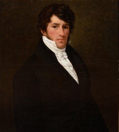 Antique Portrait Of A Gentleman, circa 1810  