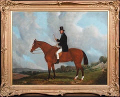Portrait Of A Gentleman & Horse, 19th century  signed 