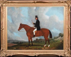 Portrait Of A Gentleman & Horse, 19th century signed
