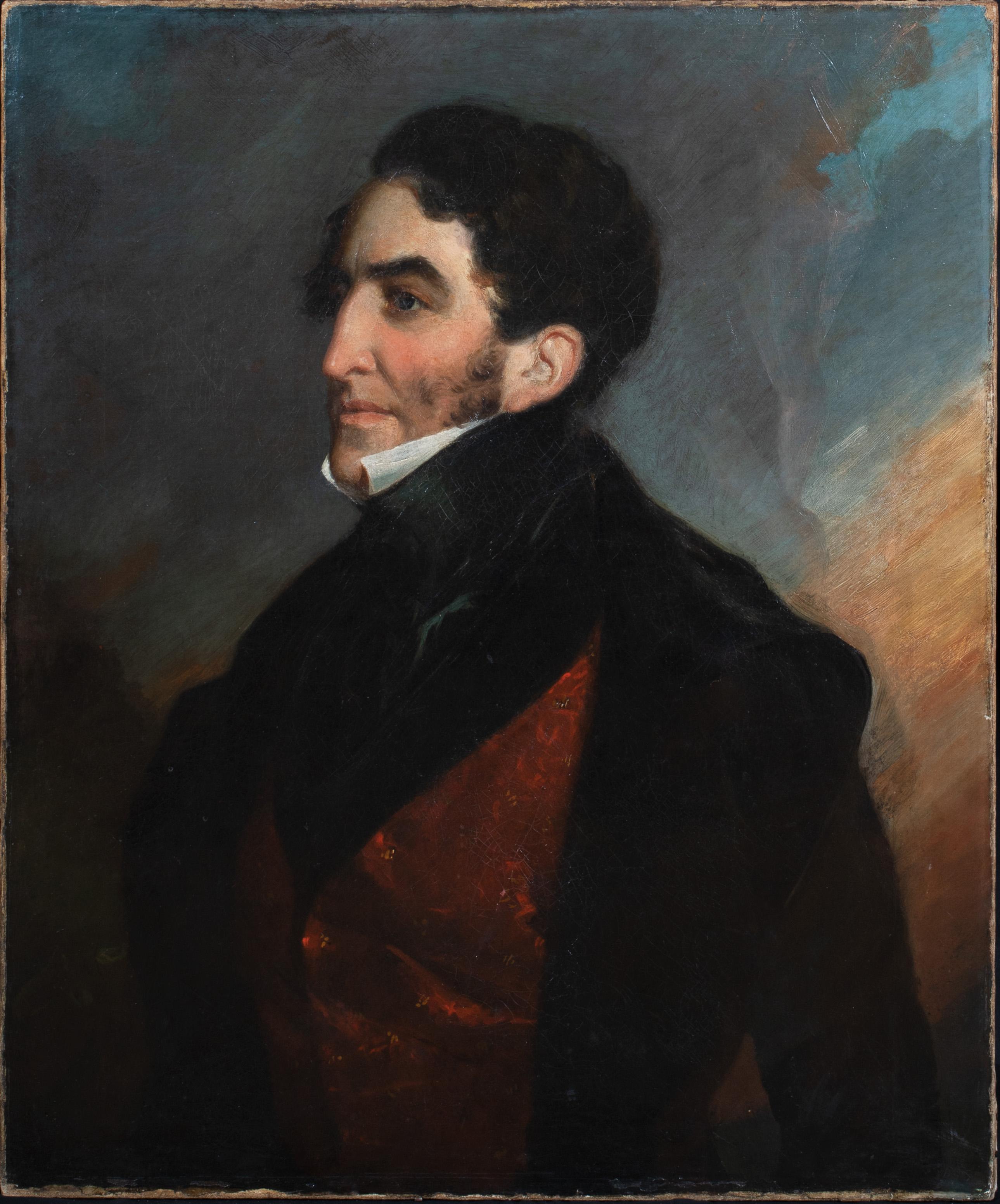 Unknown Portrait Painting - Portrait Of A Gentleman (Identified As Charles Cordier), circa 1810