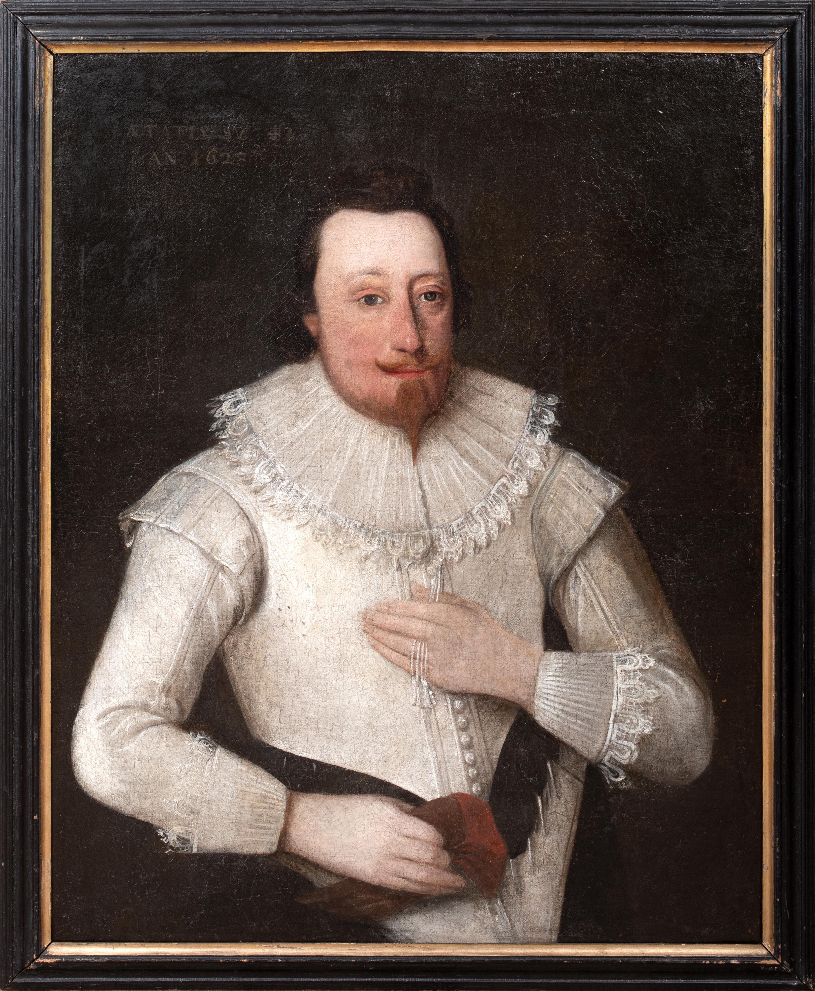 Unknown Portrait Painting - Portrait Of A Gentleman, identified as Robert Carr, Earl Of Somerset (1587-1645)