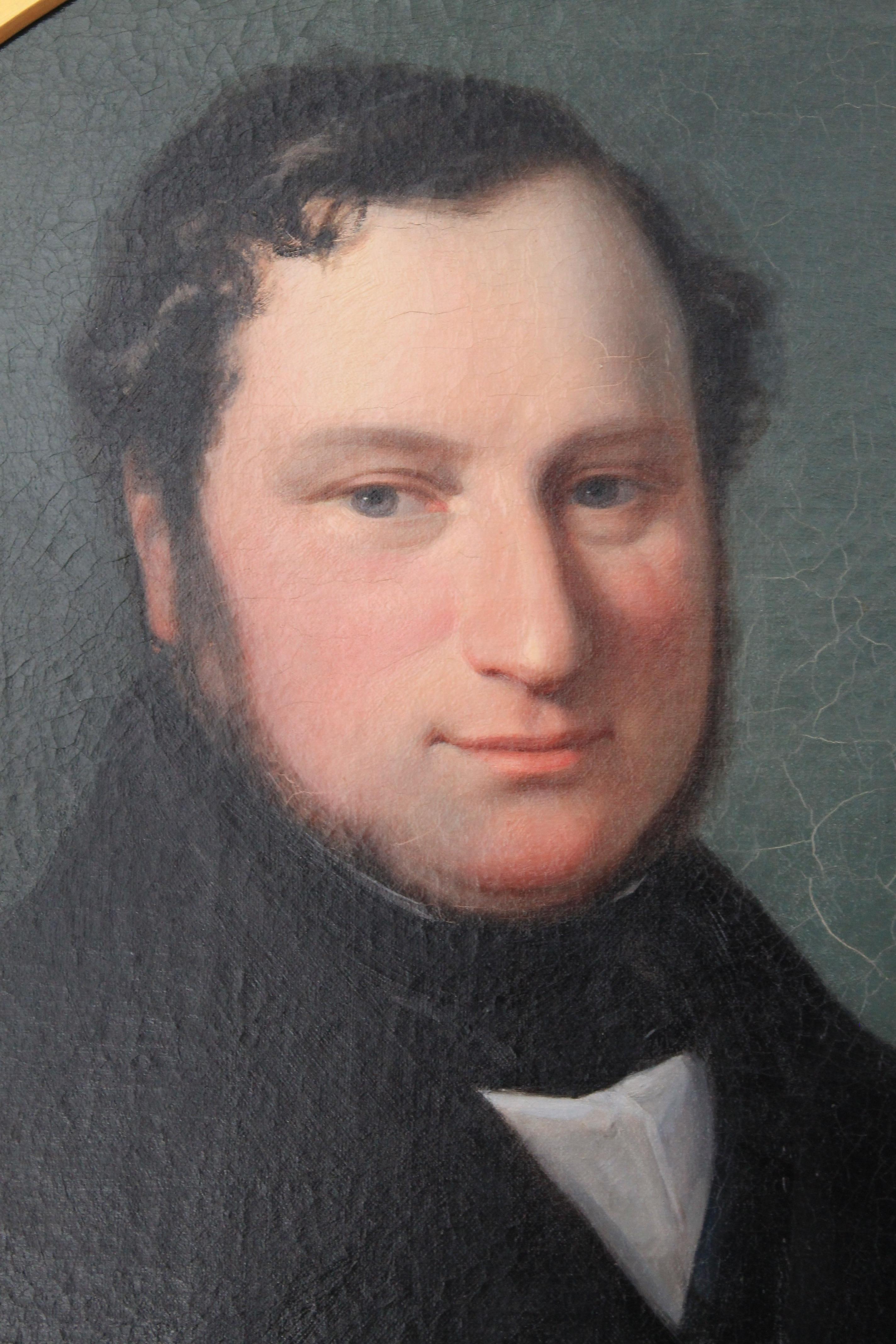 Portrait of a gentleman, 19th century portrait of a man, antique portrait man For Sale 2