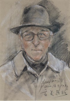 'Portrait of a Gentleman in Montmartre Paris', Japanese School