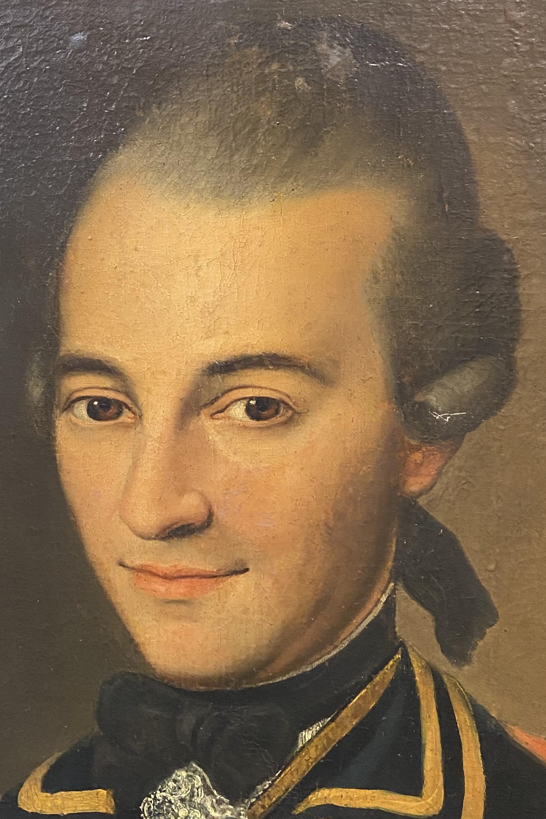 Portrait d'un gentleman, probablement allemand - Noir Portrait Painting par Unknown